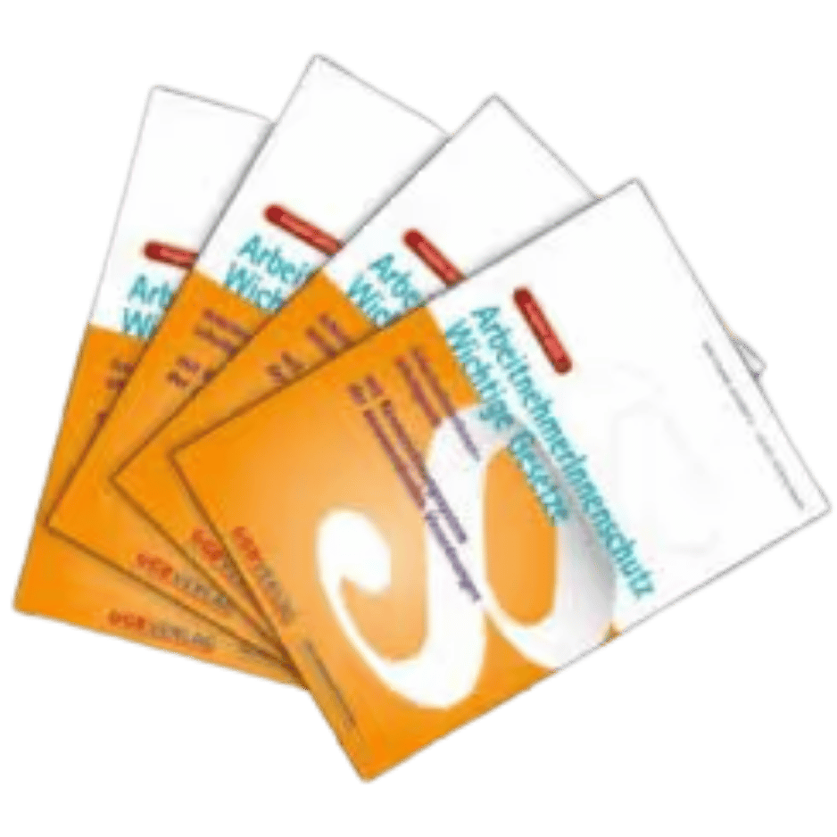 Wichtige GesetzeArbeitgeber sind verpflichtet, eine aktuelle Version der „Wichtigen Gesetze“ in ihrem Betrieb zur Einsicht bereitzustellen. Bei uns erhalten Sie diese in Print und Online.